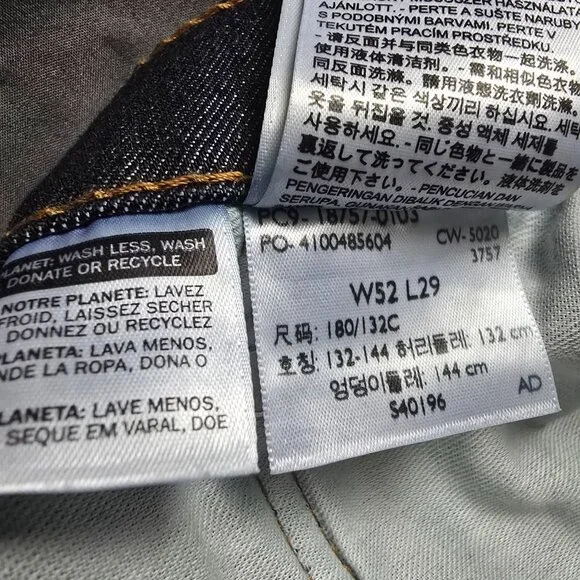 NWOT 541™ Athletic Taper Fit Men's Jeans (Big & Tall) 52W29L - Picture 6 of 8